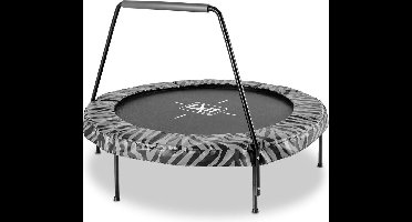 EXIT Tiggy Trampoline ø140cm - met Beugel - Rond - Kindertrampoline - Zwart/grijs