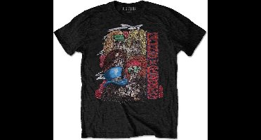 Guns N' Roses - Stacked Skulls Heren T-shirt - M - Zwart