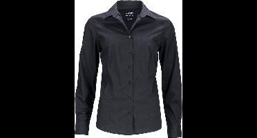 Daiber Dames/dames Longsleeve Business Shirt (Zwart)