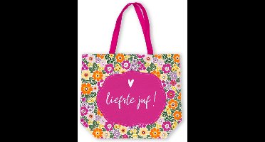 KP® Tas Gebloemd Liefste Juf!