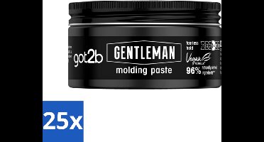 25 x Got2B - Molding Paste - Gentleman - 100 ml - Molding Paste Voor Mannen - Stijlvol Haar - Natuurlijke Finish - Hold Voor Haar - Verzorgd Haar