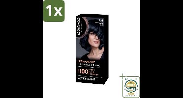 1 x SYOSS - Coloration 1-4 Cosmic Blue - Haarverf - Grijsdekking - Vermindert Haarbreuk- Haarverf - Permanent Haarkleuring - Grijsdekking - Keratine Haarkleuring - Haarverf 1-4 Cosmic Blue