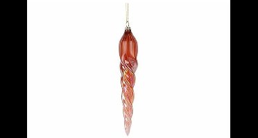 Hanger Spiral Iridescent Roze 3x3xh20cm Glas