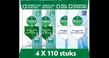Dettol Doekjes Oceaan Hygienisch 110st - 4 Stuks - Voordeelverpakking