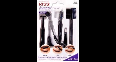 Kiss Wenkbrauwkit Beautiful Tool Kit - Trimmesje + Schaarkam - Wenkbrauw brush - Mini scheermesje + pincet