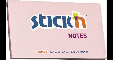 Stick'n Sticky Notes - Pastel Roze - 76x127mm - 100 Memoblaadjes