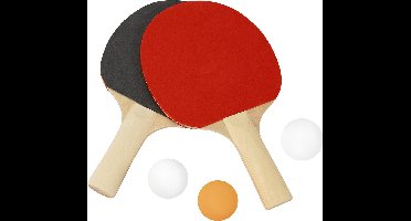Tafeltennis batjes inclusief ballen - Tennisbatjes compleet met 3 ballen - Buitenspeelgoed