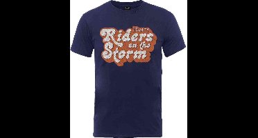 The Doors - Riders On The Storm Logo Heren T-shirt - L - Blauw