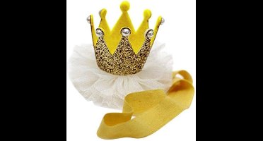 *** Baby's Gouden ~ Kroontje ~ Haarband - van Heble® ***