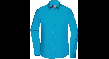 Daiber Blouse Dames Met Lange Mouwen (Turquoise) Maat S