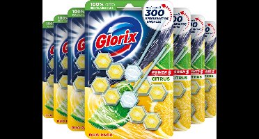 Glorix Power 5 WC Blokjes - Citroen - 7 x 2 stuks - Voordeelverpakking