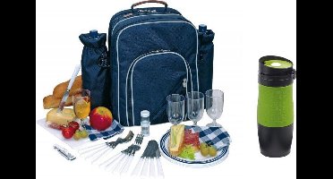 Picknicktas Hydepark met thermosbeker groen