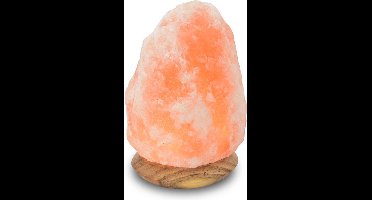 Himalaya Salt Dreams - Zoutlamp - Tafellamp - 1,7Kilo - 18cm Hoog - Houtenvoet