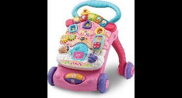 VTech 2 in 1 Baby Walker - Loopwagen Baby - Educatief Baby Speelgoed - Licht & Geluidseffecten - Nederlands Gesproken Speelgoed - Cadeau - Roze - 9 tot 36 Maanden