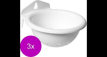 Fauna Nestje Plastic - Vogelbroedbenodigheden - 3 x Wit per stuk