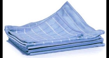 Aqua Laser 6-Delige Glasdoekenset Bamboe Blauw