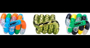 Tangle Toys - Textured Junior 3-Pack - blauw groen - The Original Fidget