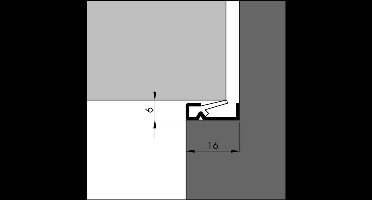 Ellen tochtprofiel wit AIB4-G acryl (a 3mtr)
