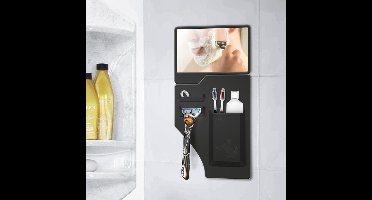 Mikamax Grippy Shower Buddy - Douche- en Badrekje - Opbergsysteem douche - Kindvriendelijk - Inclusief spiegel