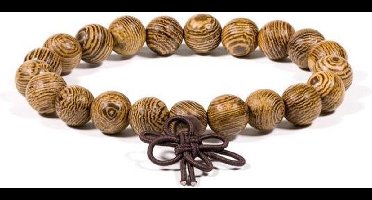 Yogi & Yogini Naturals - Mala Armband - Wenge Hout - Elastisch - 21 Kralen 8 mm