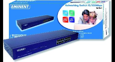Schakelkast Eminent EM4416 Zwart (16 Poorten)