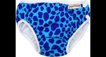 ImseVimse wasbare zwemluier - Blue Leopard - S 6-8 kg - blauw