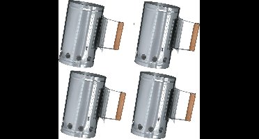 Houtskoolstarter voor barbecue - set van 4 stuks