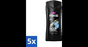5 x Axe XL - 3-in-1 Douchegel - Alaska - Ocean Air & Bergamot - 12hrs Long Lasting Scent - 400 ml - Douchegel - Oceaanlucht - Bergamot - Frisheid - 3-in-1