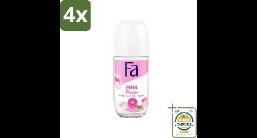 Fa Deodorant Roller Pink Passion 50 ml - Voordeelverpakking - 4 stuks - Fa - Pink Passion