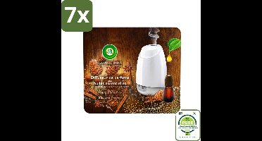 7 x Air Wick Essential Mist - Starterkit - Edelhout - 20ml - Grootverpakking - Geurverspreider - Essentiële Oliën - Kostbaar Hout - Geurdiffuser - Luchtverfrisser