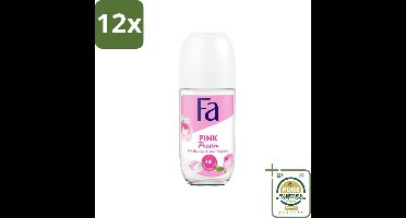 Fa Deodorant Roller Pink Passion 50 ml - Voordeelverpakking - 12 stuks - Fa - Pink Passion