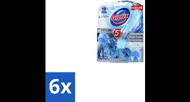6 x Glorix – Toiletblok – Blauw Water Ocean – Fris - Toiletblok - Blauw Water - Reiniging Toilet - Anti-kalk - Frisse Geur