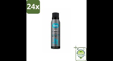 Odorex Men - Deodorant Spray - Dry Protection - Langdurige Frisheid - 150 ml - Voordeelverpakking - 24 stuks - Mannelijke deospray - Zweetbescherming