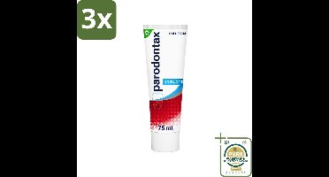 3 x Parodontax - Tandpasta - Fluoride Vrij - 75ml - Grootverpakking - Fluoridevrije Tandpasta - Mondgezondheid - Tandvleesbescherming - Tandplakverwijdering - Bloedend Tandvlees