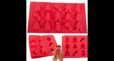 Hangzhou A Link Star Technology - Silikon Bakvorm - Kerst Set - Rood