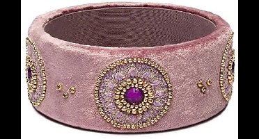 Sieradenbakje fluweel lila met Mandala – 11,5 cm x 4,5 cm