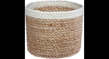Atmosphera Opbergmanden - Jute - Wit - Set van 3