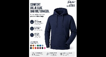 Daiber Hoodie Heren - Sweatshirt Heren met Capuchon - (Marine) - Maat 4XL - Inclusief 2 TLRGolf Wasknijpers