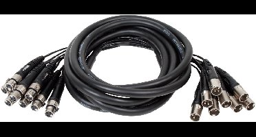 MUSIC STORE MC-08 8-voudig Multicore 5m XLR-female / XLR-male - Multicore kabel