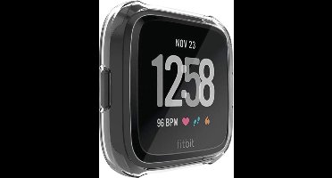 Shop4 - Fitbit Versa Case - Siliconen Transparant