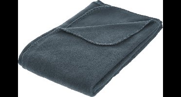 Atmosphera - Plaid - Fleece - Donkerblauw - 125 x 150 cm