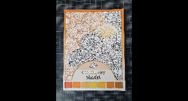 Color by shades geel oranje, kleurboek, 40 pagina's