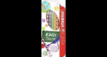 STABILO EASYcolors - Ergonomisch Kleurpotlood - Linkshandig - Extra Dikke 4.2 mm Kern - Etui Met 6 Kleuren