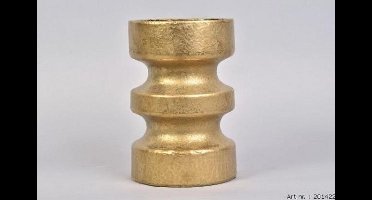 Daan Kromhout - vaas - wave - goud - beton - robuust - H23 x Ø 15 cm - opening 13 cm
