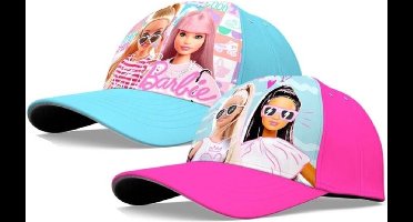 Barbie Polyester Petten - Set van 2 Stuks - Roze & Blauw
