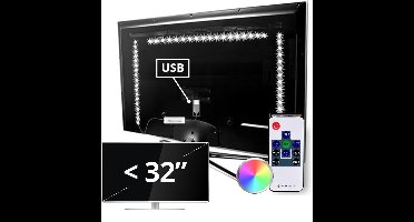 TV backlight set met 3 RGB strips tot 32 inch
