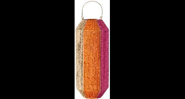 Boltze Home windlicht lantaarn roze oranje 50cm decoratie.