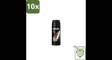 10 x Axe – Deodorant Spray – Africa – 150 ml - Grootverpakking - Axe Deodorant - Deodorant Spray - Zweetgeur Bestrijding - Mannelijke Geur - Frisheid