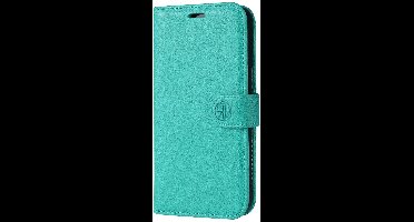 Hoesje geschikt voor Samsung Galaxy A37 5G hoesje/book case met pasjeshouder hoge kwaliteit kleur Turquoise