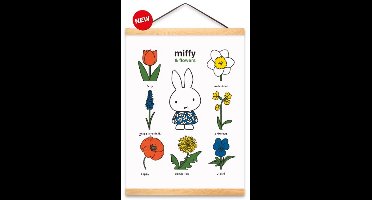 Poster A3 nijntje en bloemen, Nijntje poster, Nijntje, Poster van nijntje